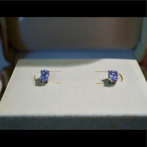 Lavender Whitehall Oval Stud Diamond Earrings